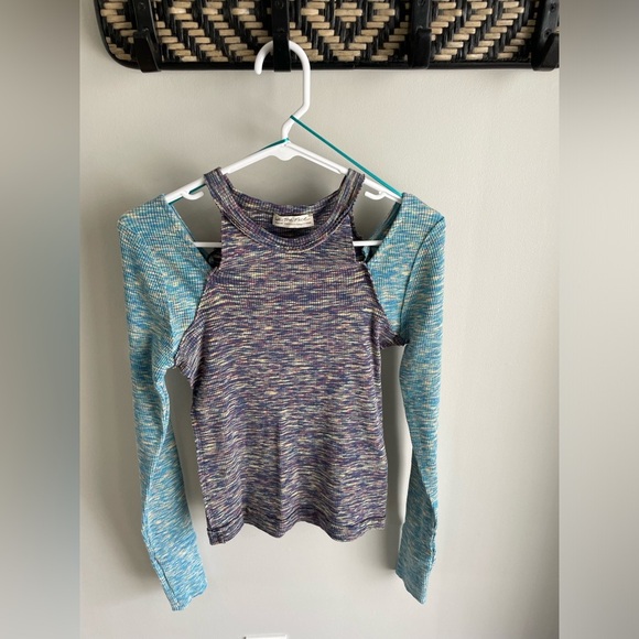 Free People We The Free Out Of Control Top - Combo Blue/Purple - Medium - NWT - Picture 4 of 12